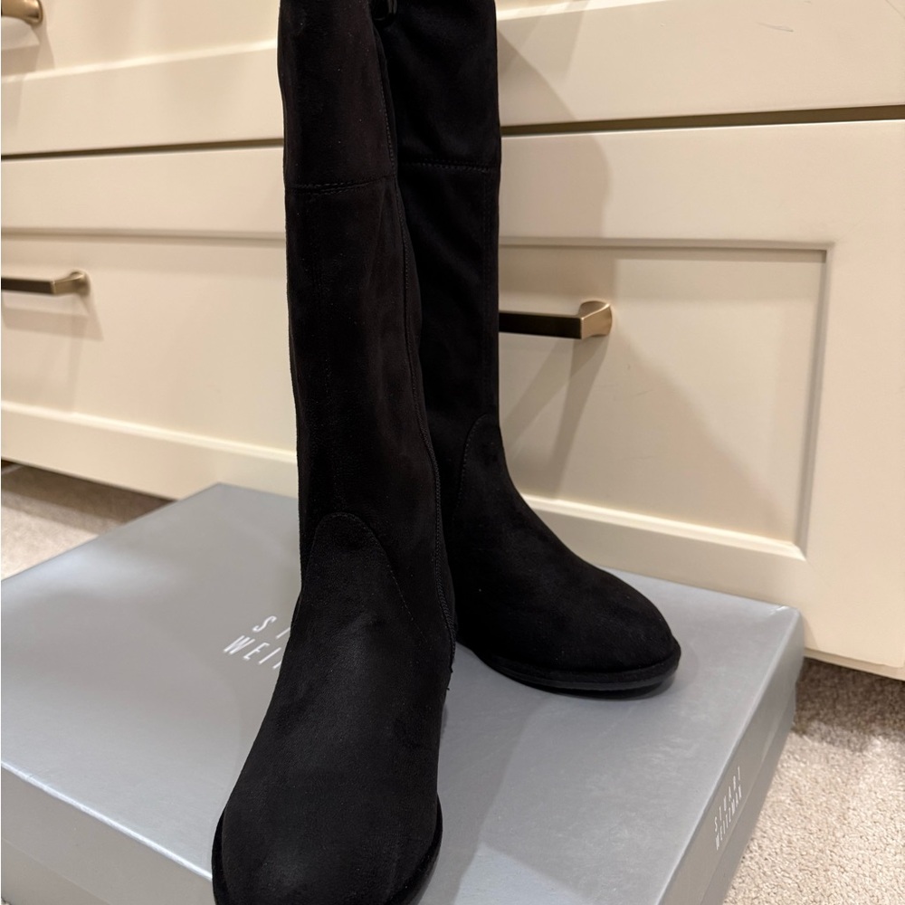 New in the Box Girl Stuart Weitzman Black Knee Boots